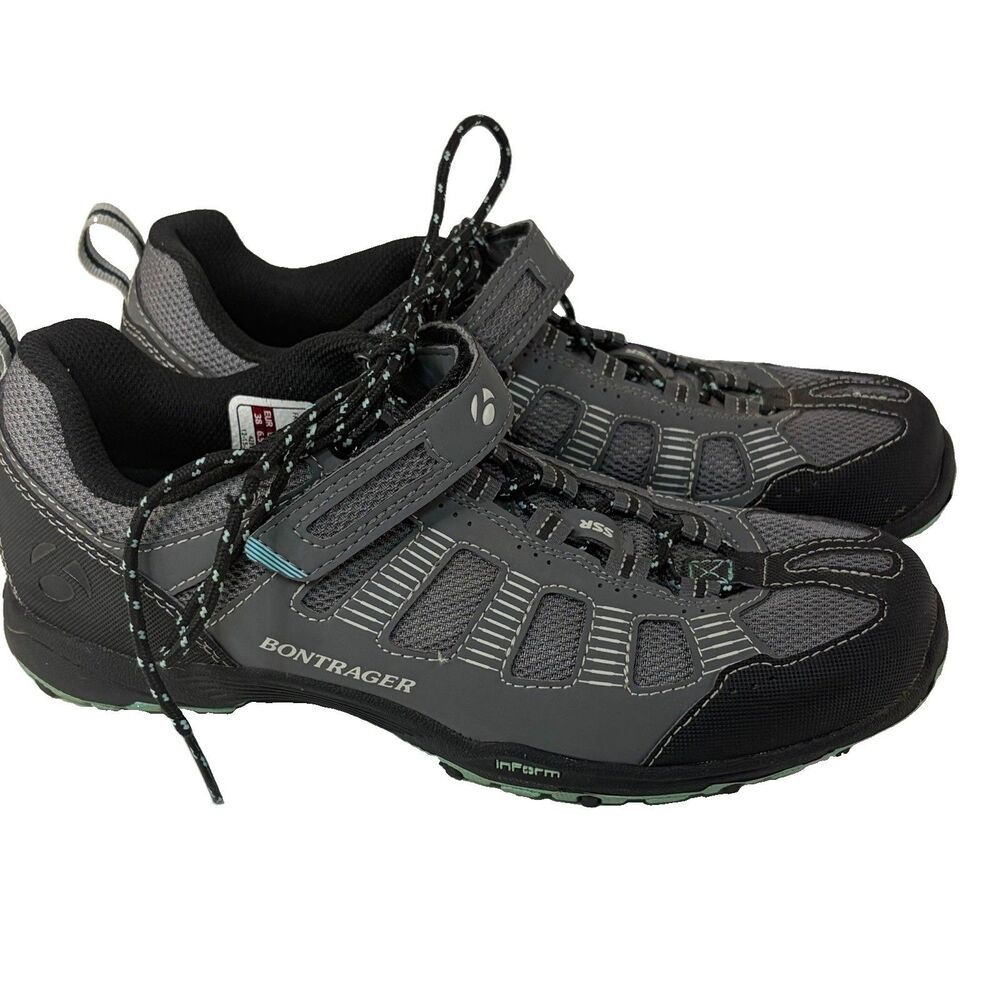 Bontrager SSR MTB Multisport Cycling Shoes Mens Gray 2-Bolt SPD Biking Sz 6.5